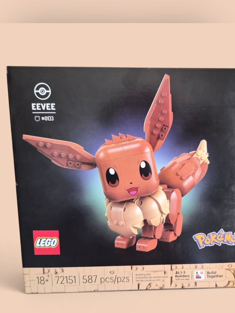 LEGO Pokémon Eevee BrickHeadz Style Building Set - Brown and Cream